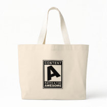 Rated A For Awesome Canvas Bags