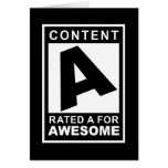 Rated A For Awesome Greeting Cards