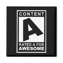 Rated A For Awesome Refrigerator Magnets