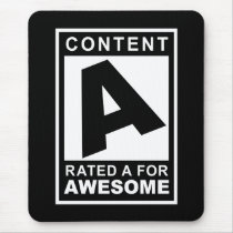 Rated A For Awesome Mouse Pad