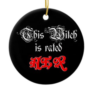 Rated Hex Witch Humor Gothic Ornament ornament