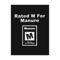 Rated M For Manure postcards