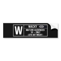 Rated-W-Sticker bumper stickers
