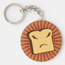 Rather Angry Toast Key Chain