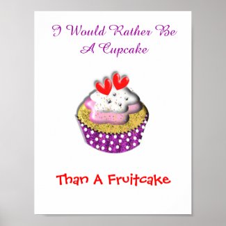 Rather Be A Cupcake Than A Fruitcake Poster