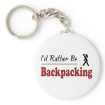 Rather Be Backpacking Keychain