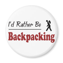 Rather Be Backpacking Refrigerator Magnet