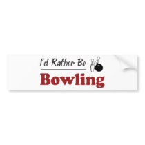 Rather Be Bowling Bumper Stickers