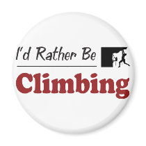 Rather Be Climbing Refrigerator Magnet
