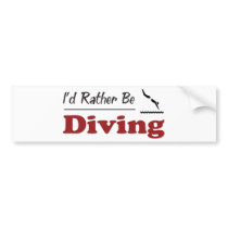 Rather Be Diving bumper stickers