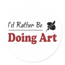 Rather Be Doing Art stickers by busybees Rather Be Doing Art stickers