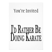 Rather Be Doing Karate Personalized Announcement