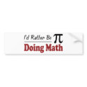 Rather Be Doing Math bumper stickers by busybees Rather Be Doing Math bumper stickers