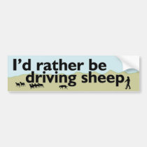 Rather Be Driving Sheep bumper stickers