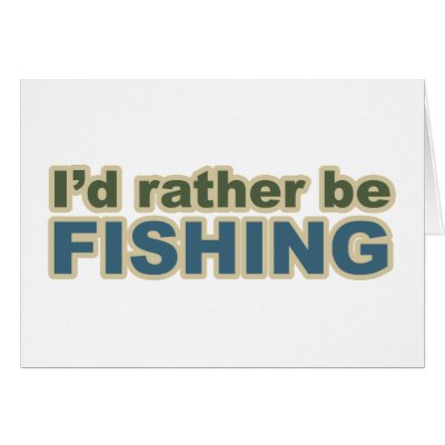 Rather Be Fishing Greeting Cards by TeeShirtsTShirts