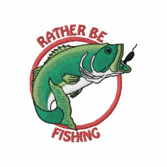 Rather Be Fishing Embroidered Hooded Sweatshirt