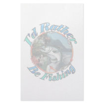 Rather be fishing customized stationery