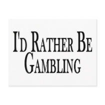 Rather Be Gambling Postcard