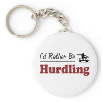 Rather Be Hurdling Keychains