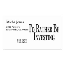 Rather Be Investing Business Card Template