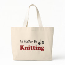 Rather Be Knitting Tote Bags