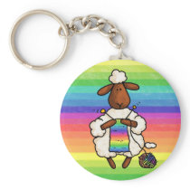 rather be knitting key chain