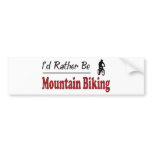 Rather Be Mountain Biking Bumper Stickers