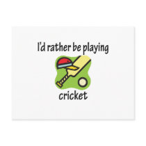 Rather Be Playing Cricket postcards