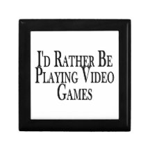 Rather Be Playing Video Games Trinket Box