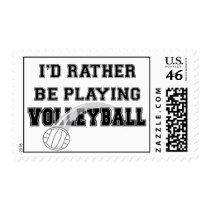 Rather Be Playing Volleyball postage by MishMoshTees Rather Be Playing Volleyball postage