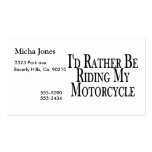 Rather Be Riding My Motorcycle Business Card Templates