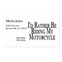 Rather Be Riding My Motorcycle Business Card Templates
