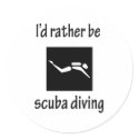 Rather Be Scuba Diving stickers by fullofNuts Rather Be Scuba Diving stickers