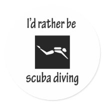 Rather Be Scuba Diving stickers by fullofNuts Rather Be Scuba Diving stickers