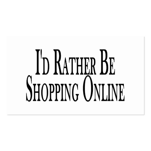 Rather Be Shopping Online Business Card (back side)