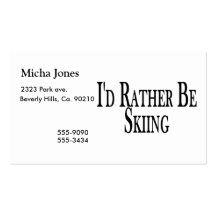 Rather Be Skiing Business Card Template