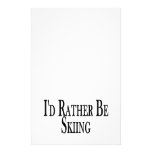 Rather Be Skiing Custom Stationery