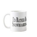 Rather Be Snowboarding mugs