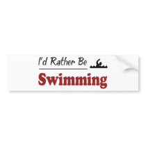 Rather Be Swimming bumper stickers by busybees Rather Be Swimming bumper stickers