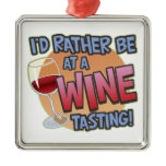Rather Be Wine Tasting Framed Holiday Ornament