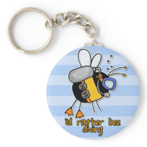 rather bee diving keychain
