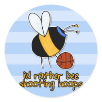rather bee shooting hoops stickers