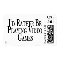 Rather Play Video Games postage