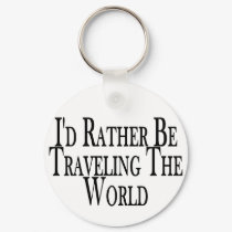 Rather Travel The World keychains by goldnsun Rather Travel The World keychains