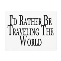 Rather Travel The World Postcards