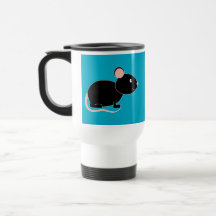 Ratón negro taza