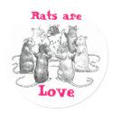 Rats are Love stickers by Drusilla Rats are Love stickers
