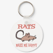 Rats Make Me Happy keychains by AllPetsStore Rats Make Me Happy keychains
