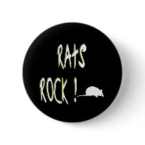 Rats Rock! Button by TShirtDotCom Rats Rock! Button