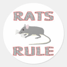 RATS RULE ROUND STICKER